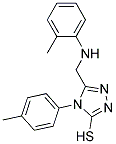 4-(4-METHYLPHENYL)-5-(((2-METHYLPHENYL)AMINO)METHYL)-4H-1,2,4-TRIAZOLE-3-THIOL Struktur