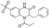 3-BENZYL-7-(METHYLSULFONYL)-4-PROPIONYL-3,4-DIHYDROQUINOXALIN-2(1H)-ONE Struktur