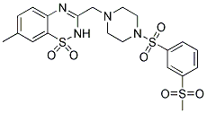 7-METHYL-3-[(4-([3-(METHYLSULFONYL)PHENYL]SULFONYL)PIPERAZIN-1-YL)METHYL]-2H-1,2,4-BENZOTHIADIAZINE 1,1-DIOXIDE Struktur