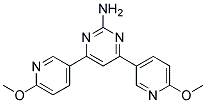 4,6-BIS-(6-METHOXY-PYRIDIN-3-YL)-PYRIMIDIN-2-YLAMINE Struktur