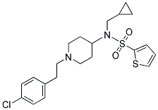 N-(1-[2-(4-CHLOROPHENYL)ETHYL]PIPERIDIN-4-YL)-N-(CYCLOPROPYLMETHYL)THIOPHENE-2-SULFONAMIDE Struktur