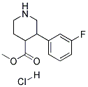 METHYL 3-(3-FLUOROPHENYL)PIPERIDINE-4-CARBOXYLATE HYDROCHLORIDE Struktur