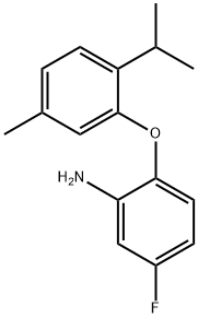 5-FLUORO-2-(2-ISOPROPYL-5-METHYLPHENOXY)ANILINE Struktur