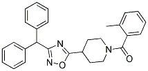 4-[3-(DIPHENYLMETHYL)-1,2,4-OXADIAZOL-5-YL]-1-(2-METHYLBENZOYL)PIPERIDINE Struktur