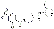 4-[2-CHLORO-4-(METHYLSULFONYL)BENZOYL]-N-(2-METHOXYPHENYL)-1,4-DIAZEPANE-1-CARBOXAMIDE Struktur