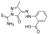 2-[N'-(3-METHYL-5-OXO-1-THIOCARBAMOYL-1,5-DIHYDRO-PYRAZOL-4-YLIDENE)-HYDRAZINO]-BENZOIC ACID 結構式