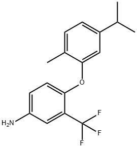 4-(5-ISOPROPYL-2-METHYLPHENOXY)-3-(TRIFLUOROMETHYL)ANILINE Struktur