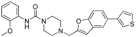 N-(2-METHOXYPHENYL)-4-([5-(3-THIENYL)-1-BENZOFURAN-2-YL]METHYL)PIPERAZINE-1-CARBOXAMIDE Struktur