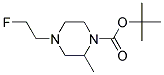 4-(2-FLUORO-ETHYL)-2-METHYL-PIPERAZINE-1-CARBOXYLIC ACID TERT-BUTYL ESTER Struktur