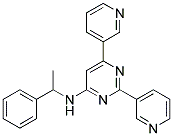 N-(1-PHENYLETHYL)-2,6-DIPYRIDIN-3-YLPYRIMIDIN-4-AMINE Struktur