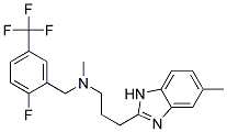 N-[2-FLUORO-5-(TRIFLUOROMETHYL)BENZYL]-N-METHYL-3-(5-METHYL-1H-BENZIMIDAZOL-2-YL)PROPAN-1-AMINE Struktur