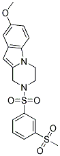 8-METHOXY-2-([3-(METHYLSULFONYL)PHENYL]SULFONYL)-1,2,3,4-TETRAHYDROPYRAZINO[1,2-A]INDOLE Struktur