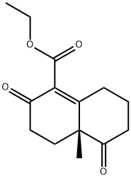 (R)-4A-METHYL-2,5-DIOXO-2,3,4,4A,5,6,7,8-OCTAHYDRO-NAPHTHALENE-1-CARBOXYLIC ACID ETHYL ESTER Struktur