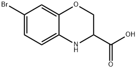 7-BROMO-3,4-DIHYDRO-2H-BENZO[B][1,4]OXAZINE-3-CARBOXYLIC ACID Struktur