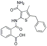 N-(5-BENZYL-3-CARBAMOYL-4-METHYL-THIOPHEN-2-YL)-PHTHALAMIC ACID Struktur