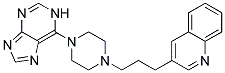 3-(3-[4-(1H-PURIN-6-YL)PIPERAZIN-1-YL]PROPYL)QUINOLINE Struktur