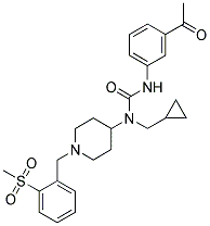 N'-(3-ACETYLPHENYL)-N-(CYCLOPROPYLMETHYL)-N-(1-[2-(METHYLSULFONYL)BENZYL]PIPERIDIN-4-YL)UREA Struktur