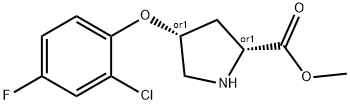 METHYL (2S,4S)-4-(2-CHLORO-4-FLUOROPHENOXY)-2-PYRROLIDINECARBOXYLATE Struktur