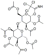 O-[2,3,6-TRI-O-ACETYL-4-O-(2,3,4,6-TETRA-O-ACETYL-ALPHA-D-GLUCOPYRANOSYL)-ALPHA-D-GLUCOPYRANOSYL]-TRICHLORACETIMIDATE Struktur