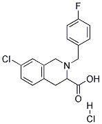 7-CHLORO-2-(4-FLUORO-BENZYL)-1,2,3,4-TETRAHYDRO-ISOQUINOLINE-3-CARBOXYLIC ACID HYDROCHLORIDE Struktur