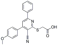 [3-CYANO-4-(4-METHOXY-PHENYL)-6-PHENYL-PYRIDIN-2-YLSULFANYL]-ACETIC ACID Struktur