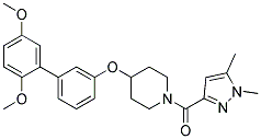 4-[(2',5'-DIMETHOXYBIPHENYL-3-YL)OXY]-1-[(1,5-DIMETHYL-1H-PYRAZOL-3-YL)CARBONYL]PIPERIDINE Struktur