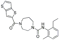 N-(2-ETHYL-6-METHYLPHENYL)-4-(THIENO[3,2-B]THIEN-2-YLCARBONYL)-1,4-DIAZEPANE-1-CARBOXAMIDE Struktur