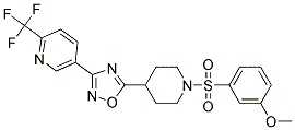 5-(5-(1-[(3-METHOXYPHENYL)SULFONYL]PIPERIDIN-4-YL)-1,2,4-OXADIAZOL-3-YL)-2-(TRIFLUOROMETHYL)PYRIDINE Struktur