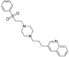 3-(3-(4-[2-(PHENYLSULFONYL)ETHYL]PIPERAZIN-1-YL)PROPYL)QUINOLINE Struktur