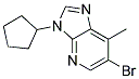 6-BROMO-3-CYCLOPENTYL-7-METHYL-3H-IMIDAZO[4,5-B]PYRIDINE Struktur