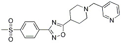 3-[(4-(3-[4-(METHYLSULFONYL)PHENYL]-1,2,4-OXADIAZOL-5-YL)PIPERIDIN-1-YL)METHYL]PYRIDINE Struktur