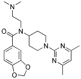 N-[2-(DIMETHYLAMINO)ETHYL]-N-[1-(4,6-DIMETHYLPYRIMIDIN-2-YL)PIPERIDIN-4-YL]-1,3-BENZODIOXOLE-5-CARBOXAMIDE Struktur