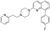 8-(4-FLUOROPHENYL)-2-[4-(2-PYRIDIN-2-YLETHYL)PIPERAZIN-1-YL]QUINOLINE Struktur