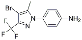 4-(4-BROMO-5-METHYL-3-(TRIFLUOROMETHYL)-1H-PYRAZOL-1-YL)ANILINE Struktur