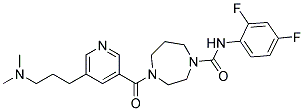 N-(2,4-DIFLUOROPHENYL)-4-((5-[3-(DIMETHYLAMINO)PROPYL]PYRIDIN-3-YL)CARBONYL)-1,4-DIAZEPANE-1-CARBOXAMIDE Struktur