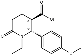 (2R,3R)-1-ETHYL-2-(4-METHOXY-PHENYL)-6-OXO-PIPERIDINE-3-CARBOXYLIC ACID Struktur