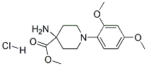 METHYL 4-AMINO-1-(2,4-DIMETHOXYPHENYL)PIPERIDINE-4-CARBOXYLATE HYDROCHLORIDE Struktur