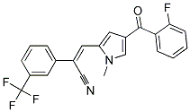 3-[4-(2-FLUOROBENZOYL)-1-METHYL-1H-PYRROL-2-YL]-2-[3-(TRIFLUOROMETHYL)PHENYL]-2-PROPENENITRILE Struktur