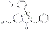 4-ALLYL-N-BENZYL-1-[(3-METHOXYPHENYL)SULFONYL]PIPERAZINE-2-CARBOXAMIDE Struktur