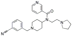 N-[1-(3-CYANOBENZYL)PIPERIDIN-4-YL]-N-(2-PYRROLIDIN-1-YLETHYL)NICOTINAMIDE Struktur