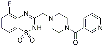 5-FLUORO-3-([4-(PYRIDIN-3-YLCARBONYL)PIPERAZIN-1-YL]METHYL)-2H-1,2,4-BENZOTHIADIAZINE 1,1-DIOXIDE Struktur