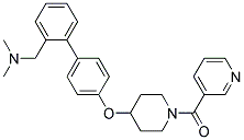 N,N-DIMETHYL-1-(4'-([1-(PYRIDIN-3-YLCARBONYL)PIPERIDIN-4-YL]OXY)BIPHENYL-2-YL)METHANAMINE Struktur