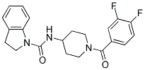 N-[1-(3,4-DIFLUOROBENZOYL)PIPERIDIN-4-YL]INDOLINE-1-CARBOXAMIDE Struktur