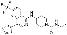 N-ETHYL-4-([8-(3-THIENYL)-2-(TRIFLUOROMETHYL)-1,6-NAPHTHYRIDIN-5-YL]AMINO)PIPERIDINE-1-CARBOXAMIDE Struktur