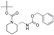 (S)-TERT-BUTYL-2-((BENZYLOXYCARBONYLAMINO)METHYL)PIPERIDINE-1-CARBOXYLATE Struktur