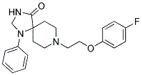 8-[2-(4-FLUOROPHENOXY)ETHYL]-1-PHENYL-1,3,8-TRIAZASPIRO[4.5]DECAN-4-ONE Struktur