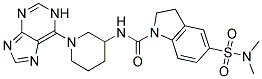 5-[(DIMETHYLAMINO)SULFONYL]-N-[1-(1H-PURIN-6-YL)PIPERIDIN-3-YL]INDOLINE-1-CARBOXAMIDE Struktur