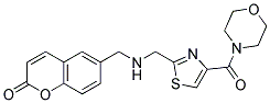 6-[(([4-(MORPHOLIN-4-YLCARBONYL)-1,3-THIAZOL-2-YL]METHYL)AMINO)METHYL]-2H-CHROMEN-2-ONE Struktur