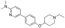 5-(4-[(1-ETHYLPIPERIDIN-4-YL)OXY]PHENYL)-N,N-DIMETHYLPYRIDIN-2-AMINE Struktur