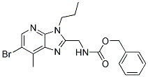 (6-BROMO-7-METHYL-3-PROPYL-3H-IMIDAZO[4,5-B]PYRIDIN-2-YLMETHYL)-CARBAMIC ACID BENZYL ESTER Struktur